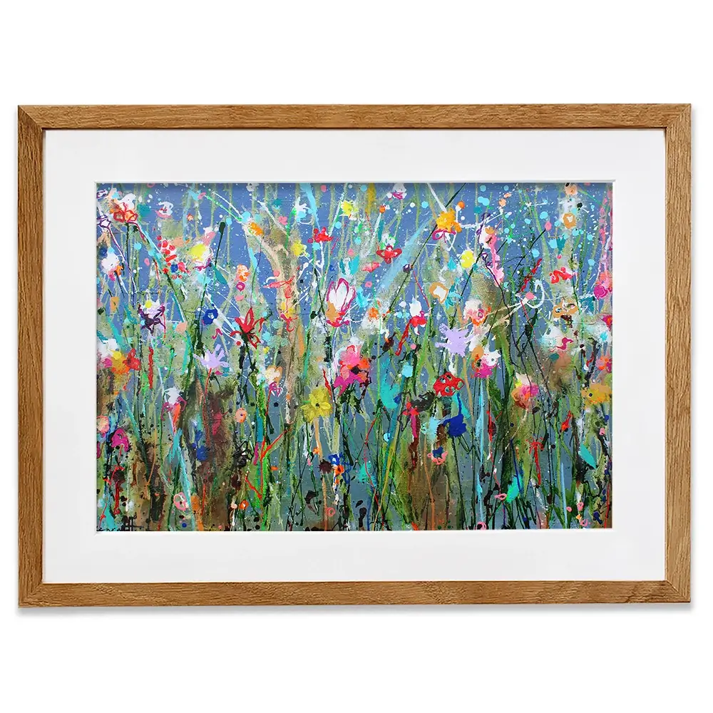 Sea Of Flowers Framed Art Print