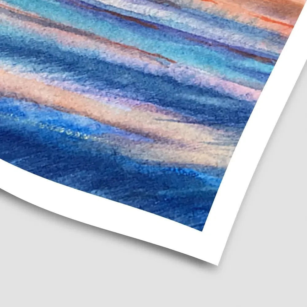 Yacht At Sunset Art Print