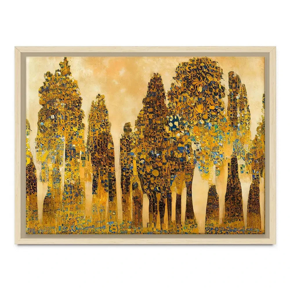 Klimt Style Trees Canvas Print