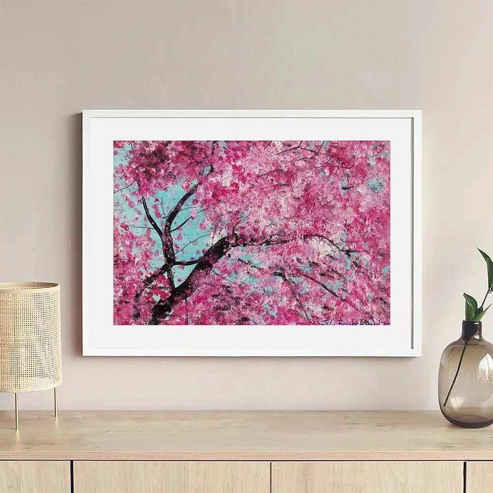 Bright Cherry Blossom Framed Art Print
