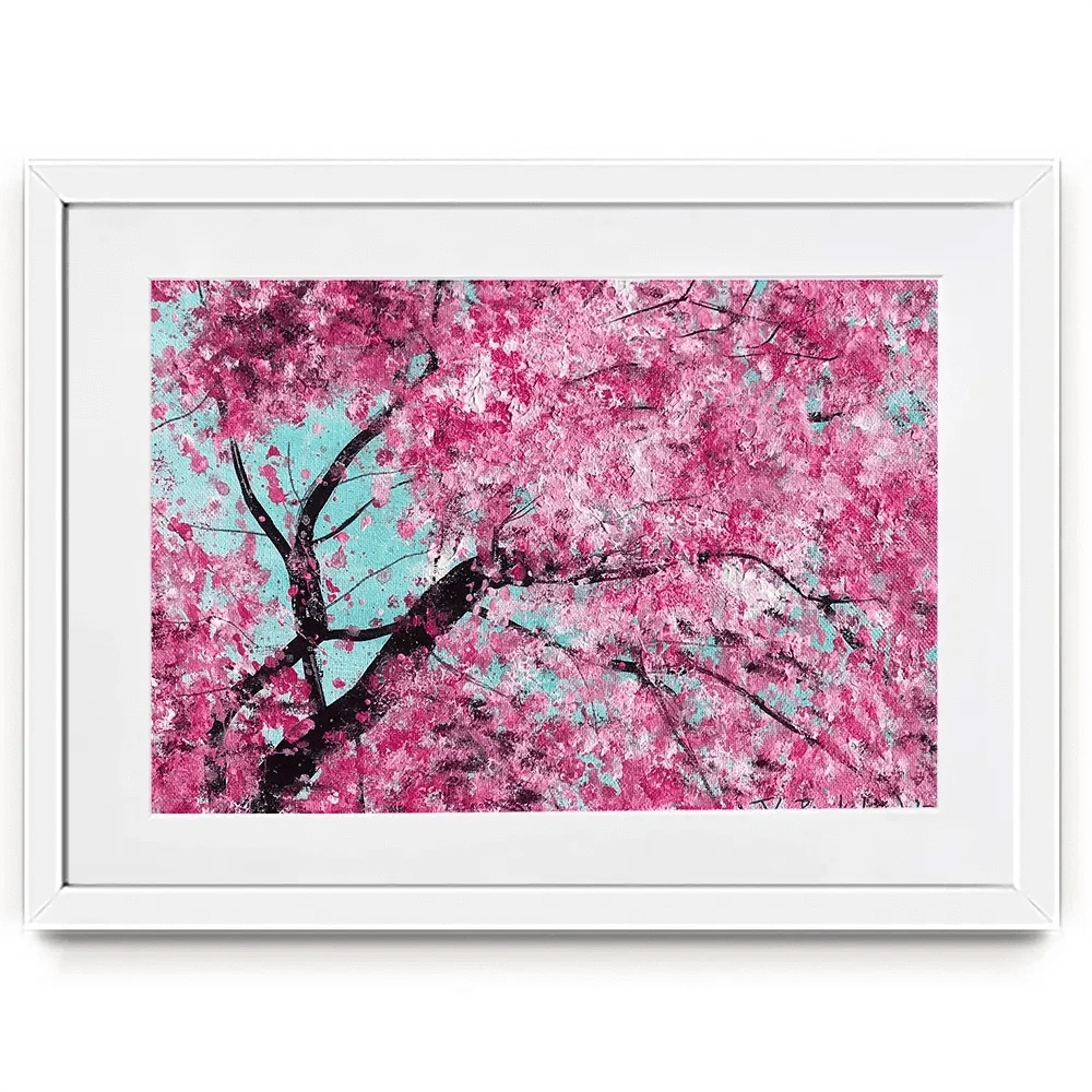 Bright Cherry Blossom Framed Art Print