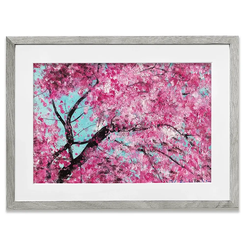 Bright Cherry Blossom Framed Art Print