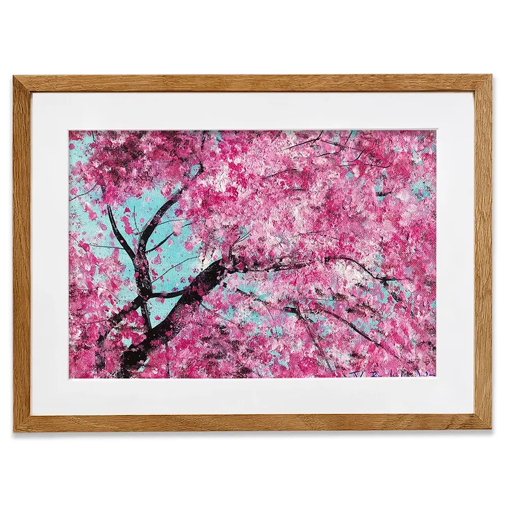 Bright Cherry Blossom Framed Art Print
