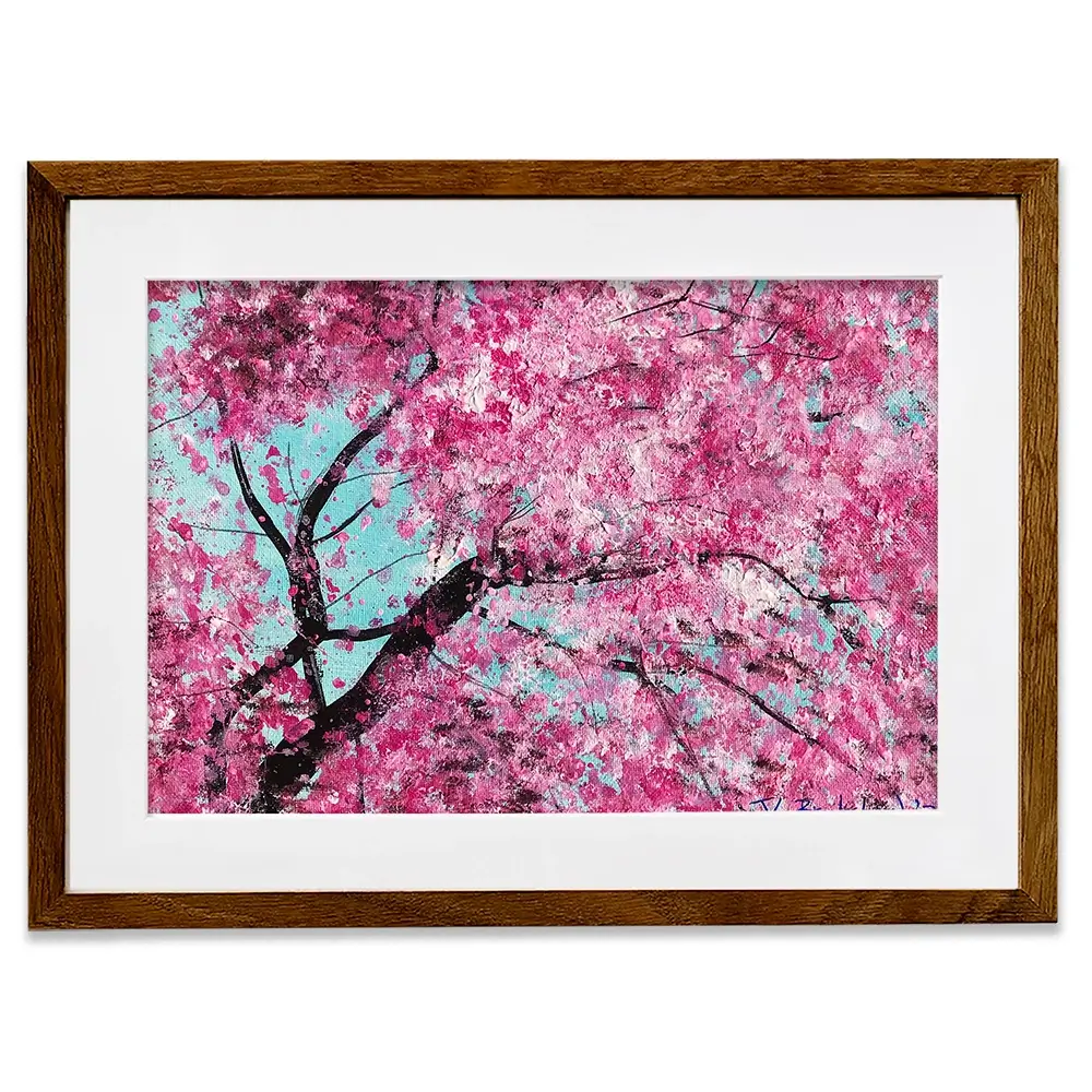 Bright Cherry Blossom Framed Art Print