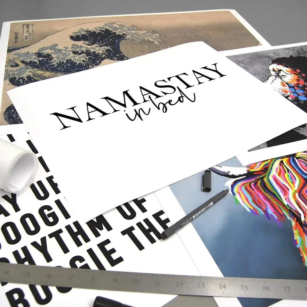 Namastay In Bed Art Print