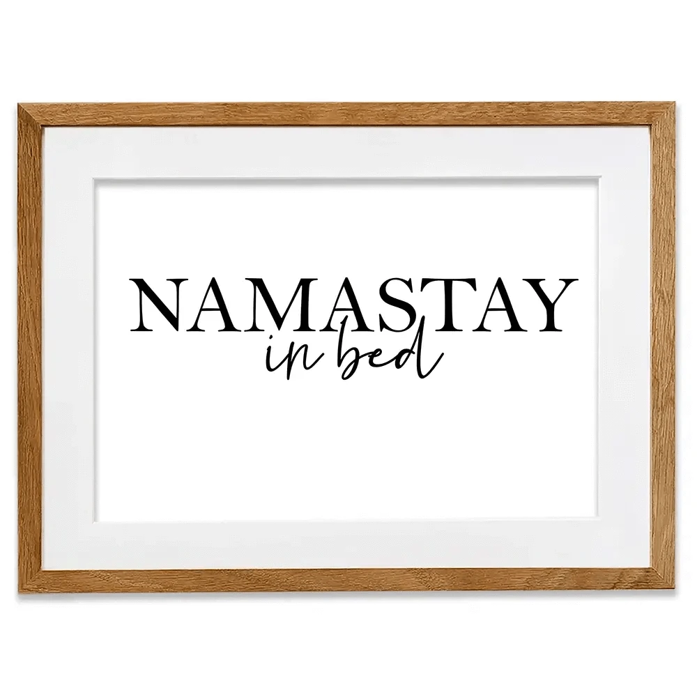 Namastay In Bed Framed Art Print