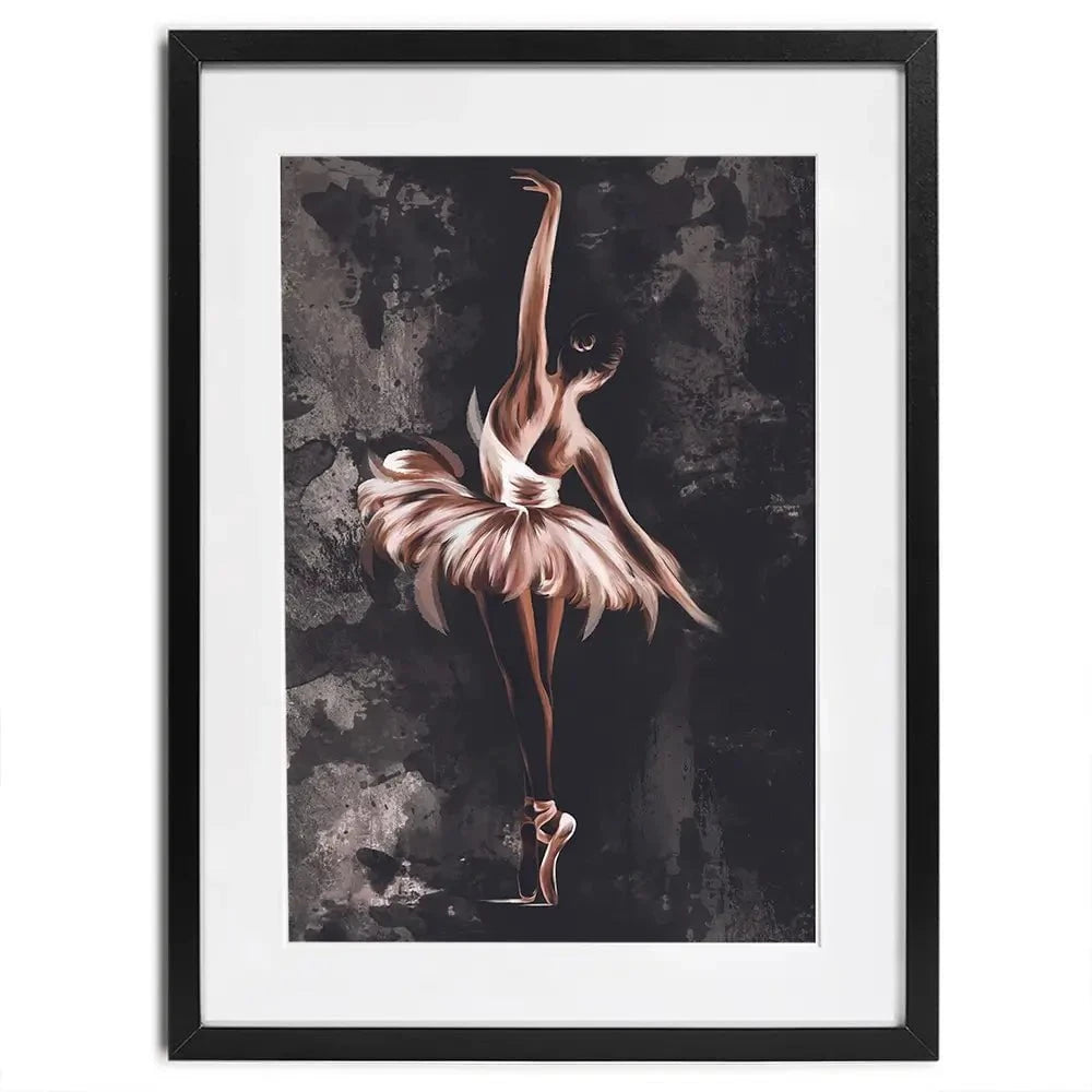 Ballerina Portrait Framed Art Print