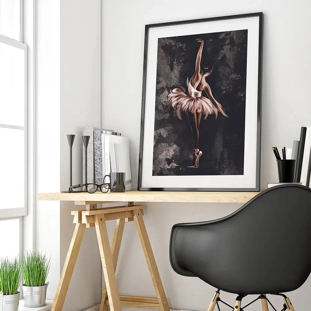Ballerina Portrait Framed Art Print