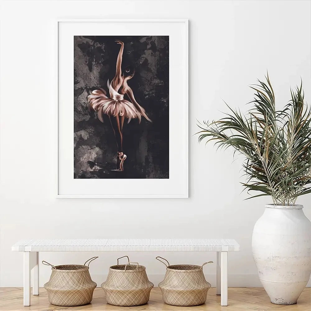 Ballerina Portrait Framed Art Print