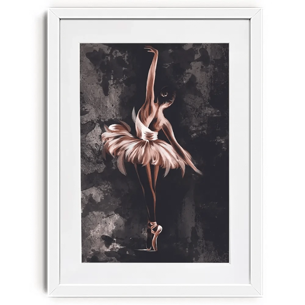 Ballerina Portrait Framed Art Print