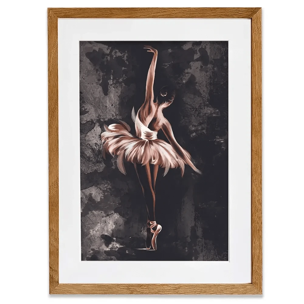 Ballerina Portrait Framed Art Print