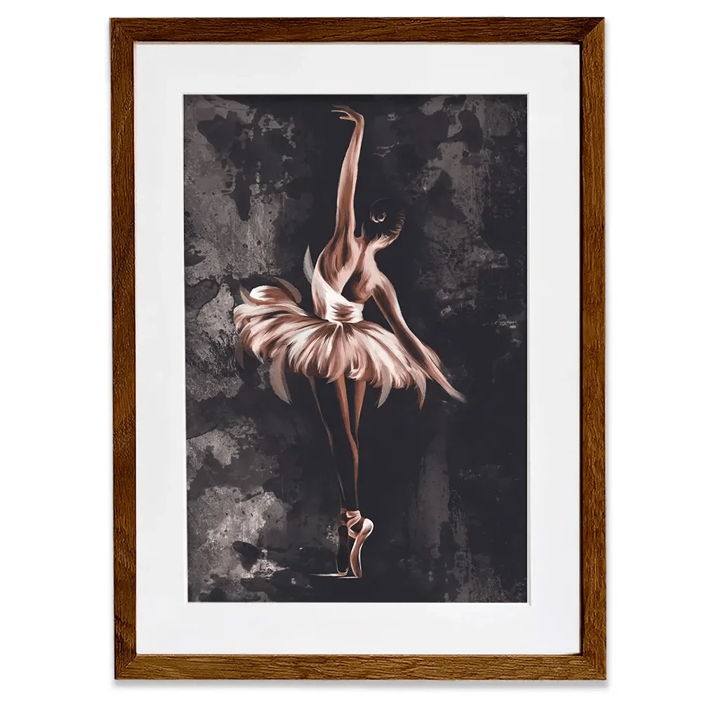 Ballerina Portrait Framed Art Print