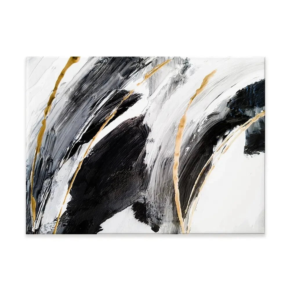 Black White And Grey Canvas Print