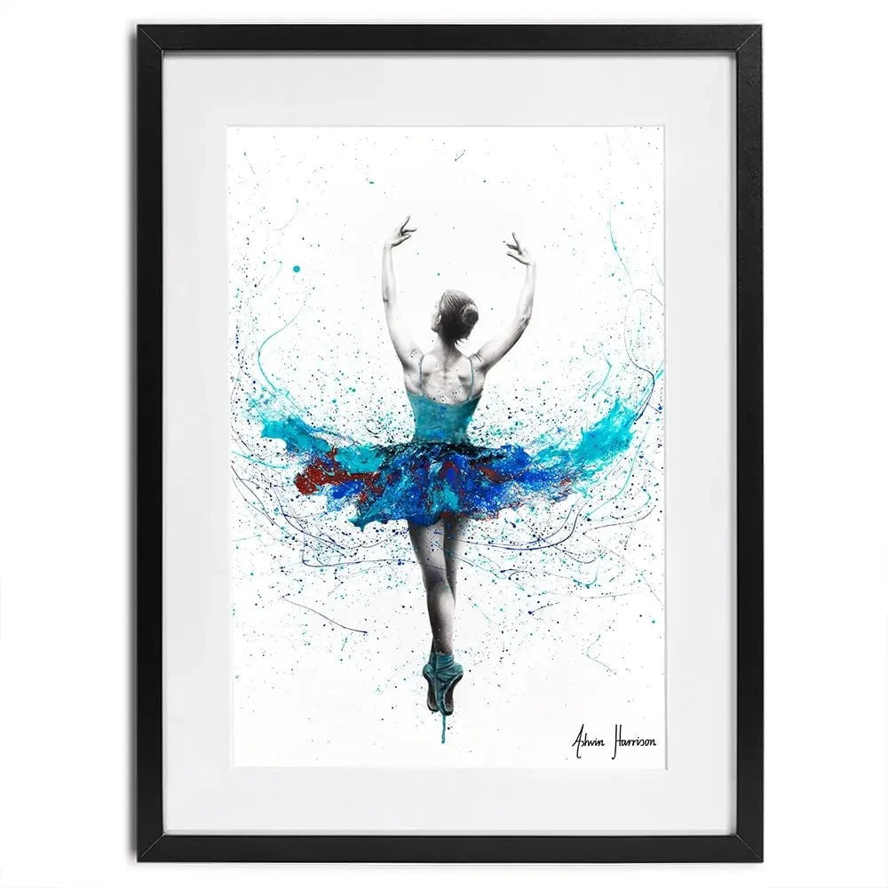 Floating Lake Ballet Framed Art Print