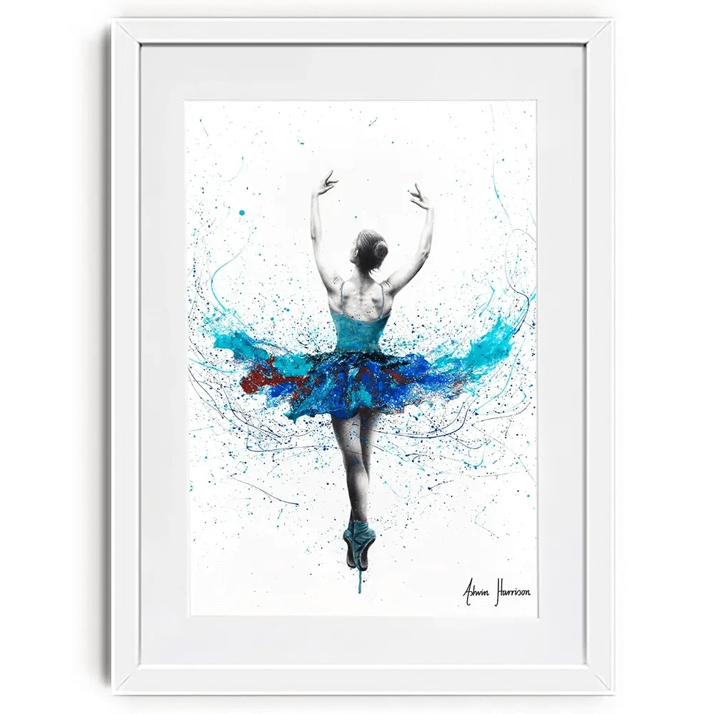 Floating Lake Ballet Framed Art Print