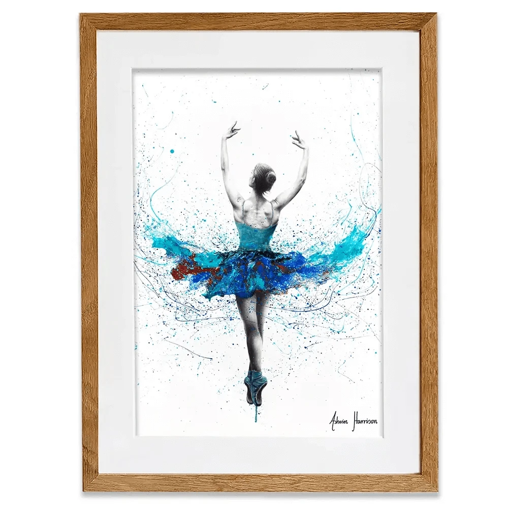 Floating Lake Ballet Framed Art Print