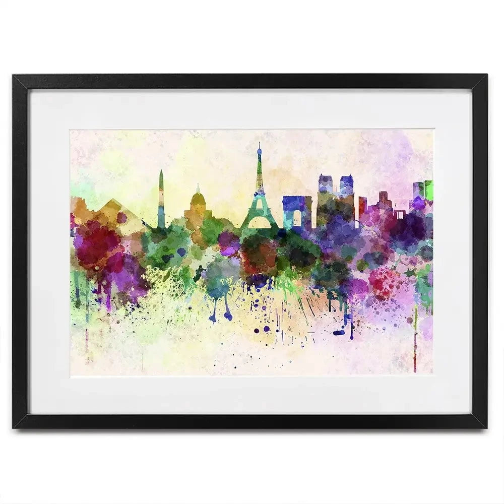 Paris Skyline Framed Art Print