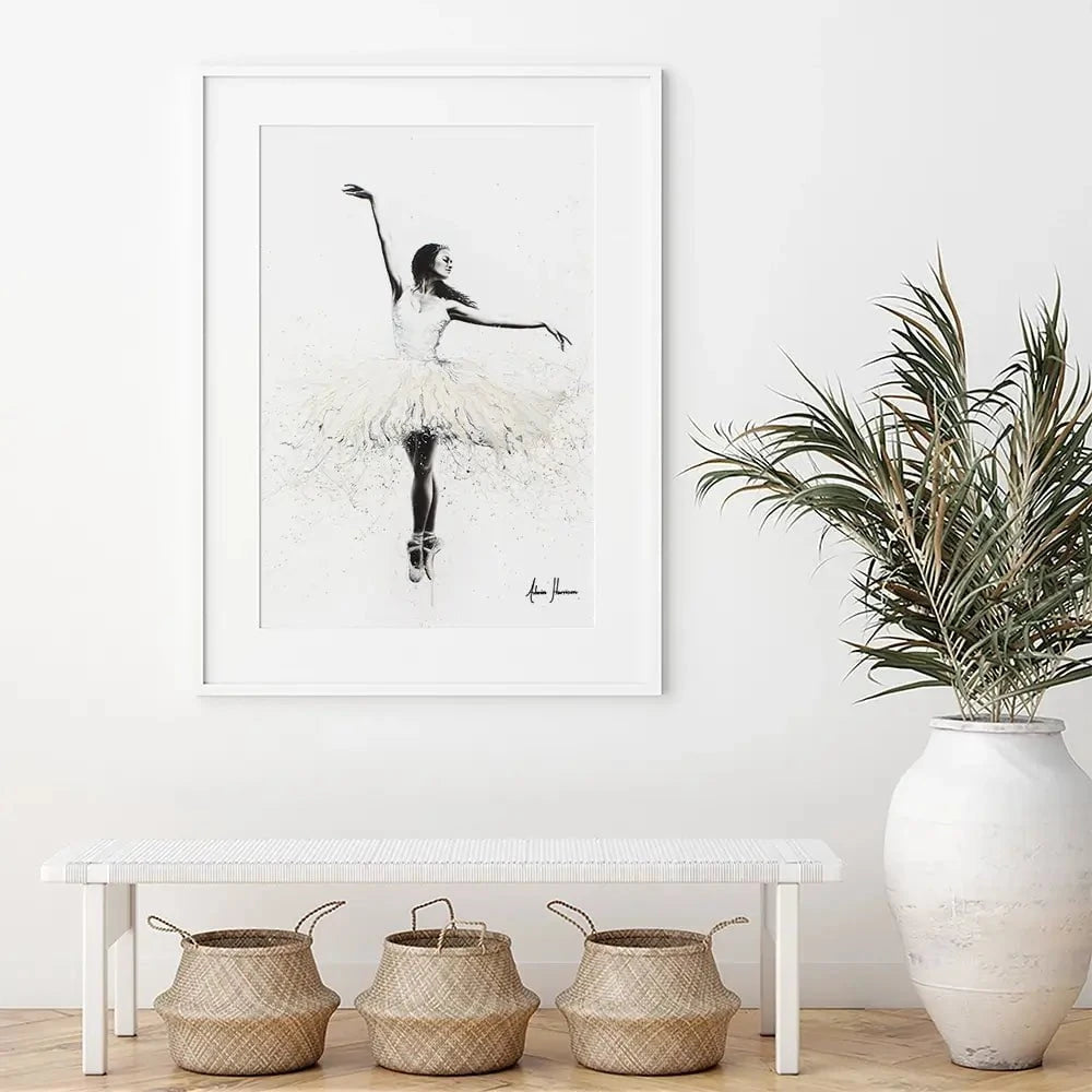 The White Swan Framed Art Print