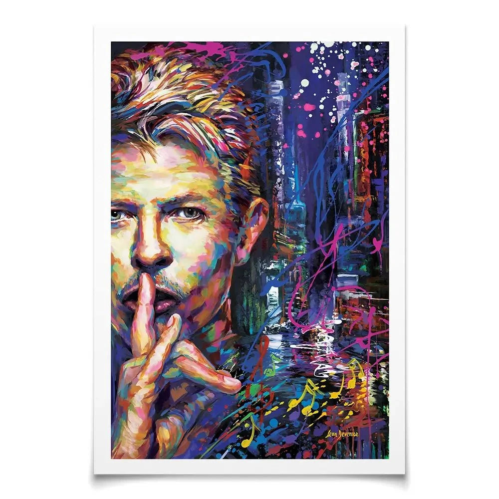 Colourful Bowie Art Print