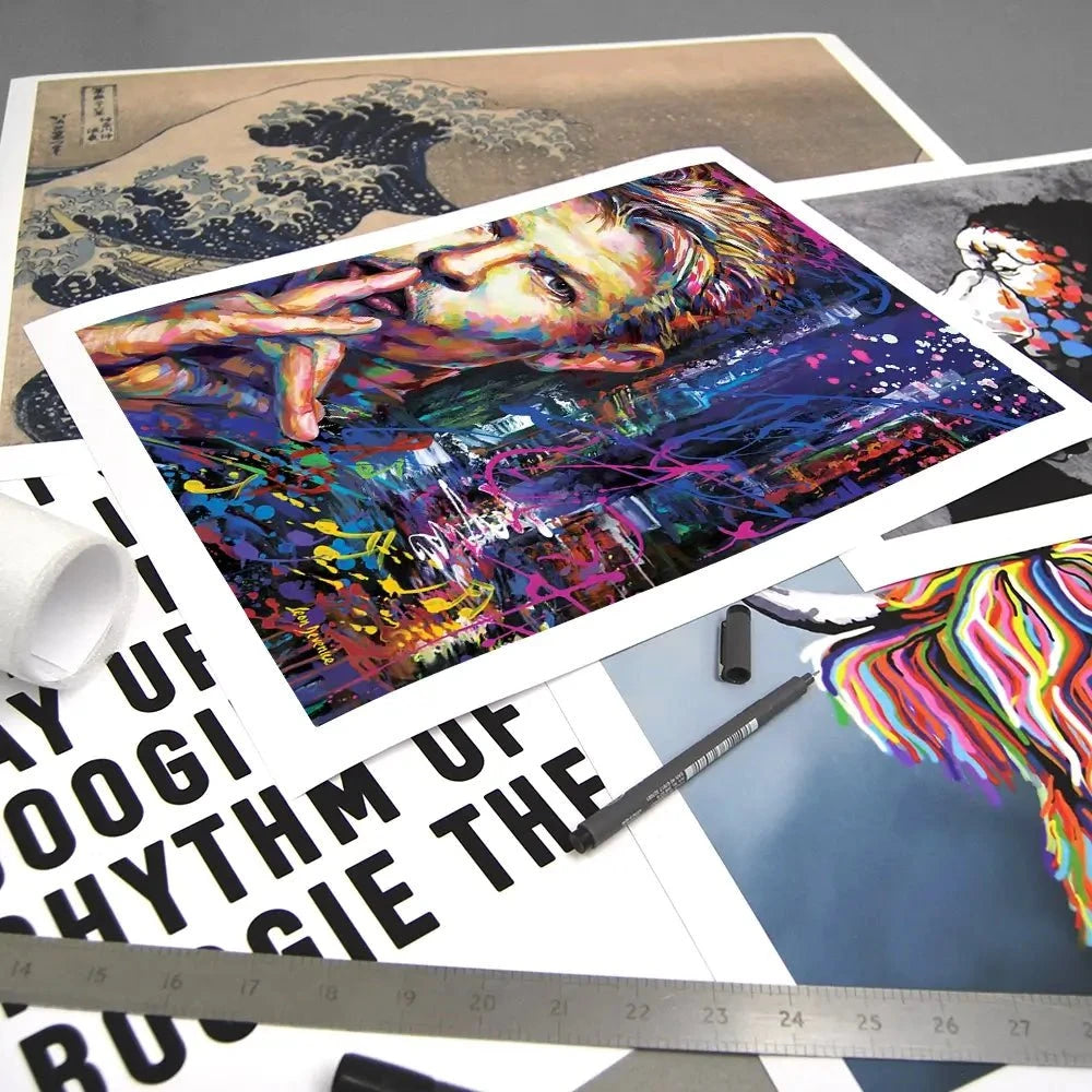 Colourful Bowie Art Print