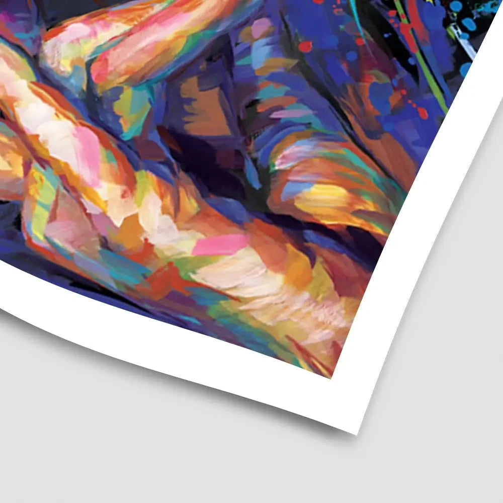 Colourful Bowie Art Print