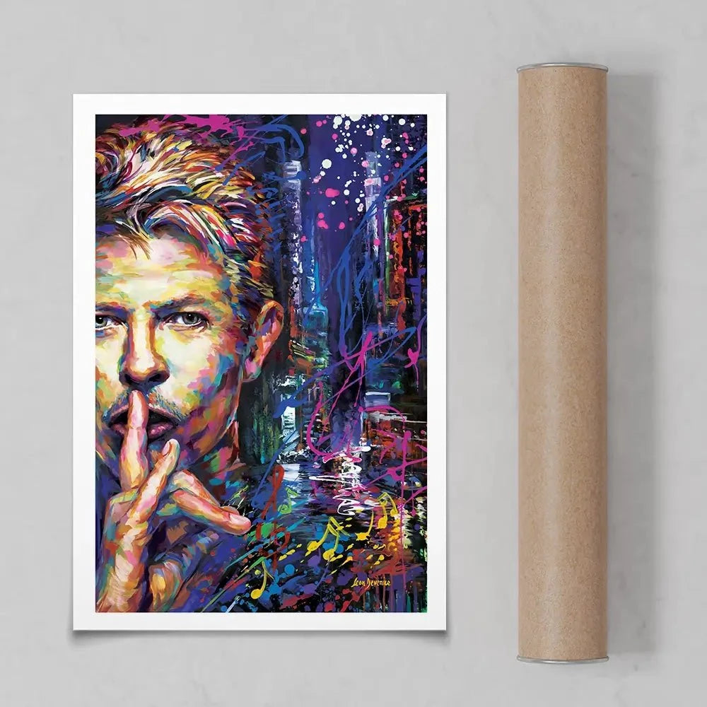 Colourful Bowie Art Print
