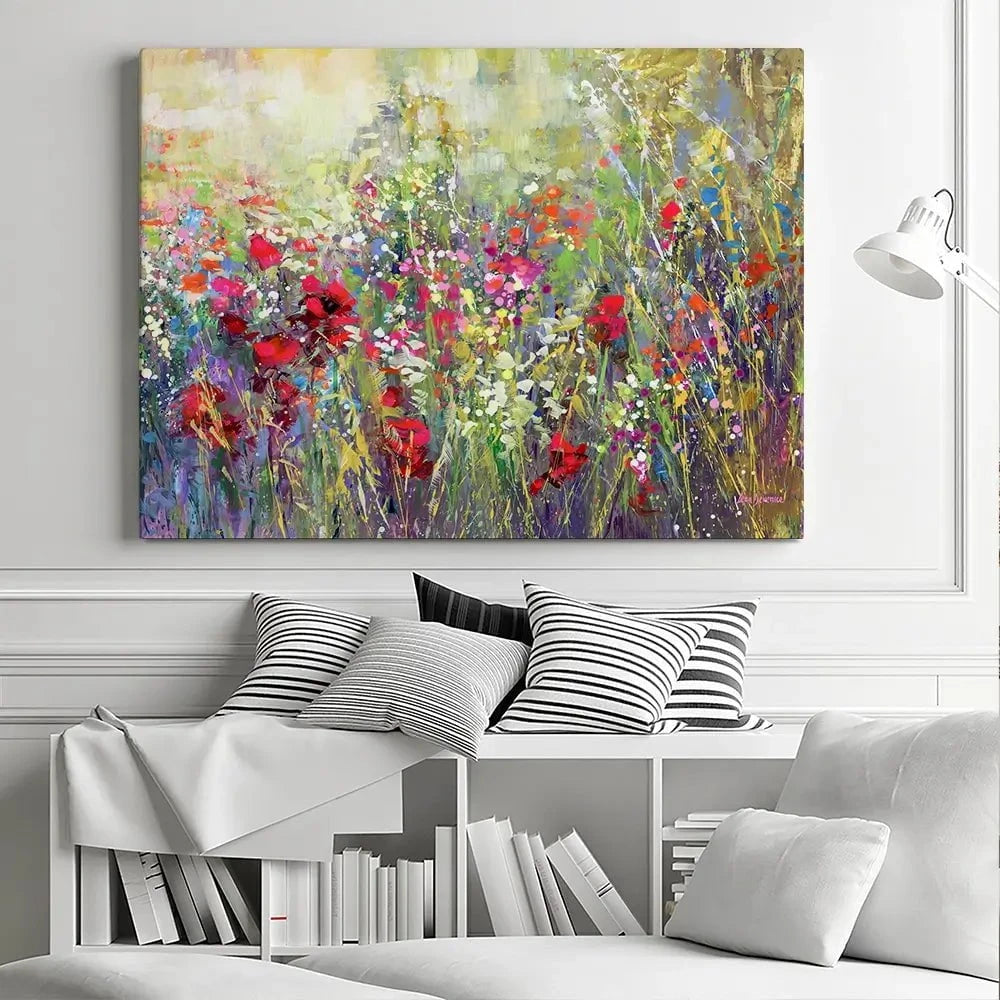 Tuscan Wildflower Field Canvas Print