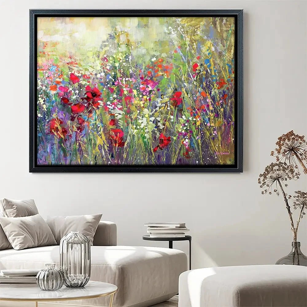 Tuscan Wildflower Field Canvas Print