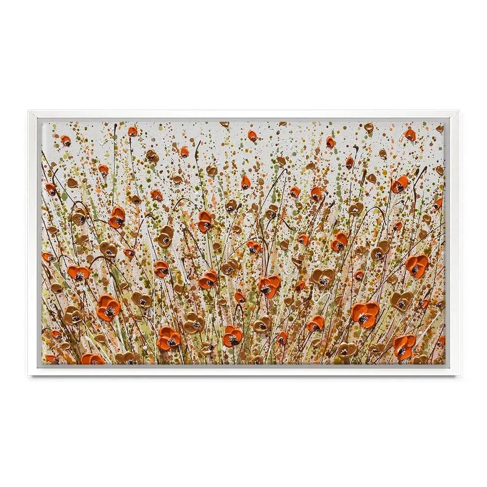 Golden Flowers Canvas Print