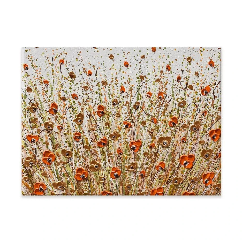 Golden Flowers Canvas Print