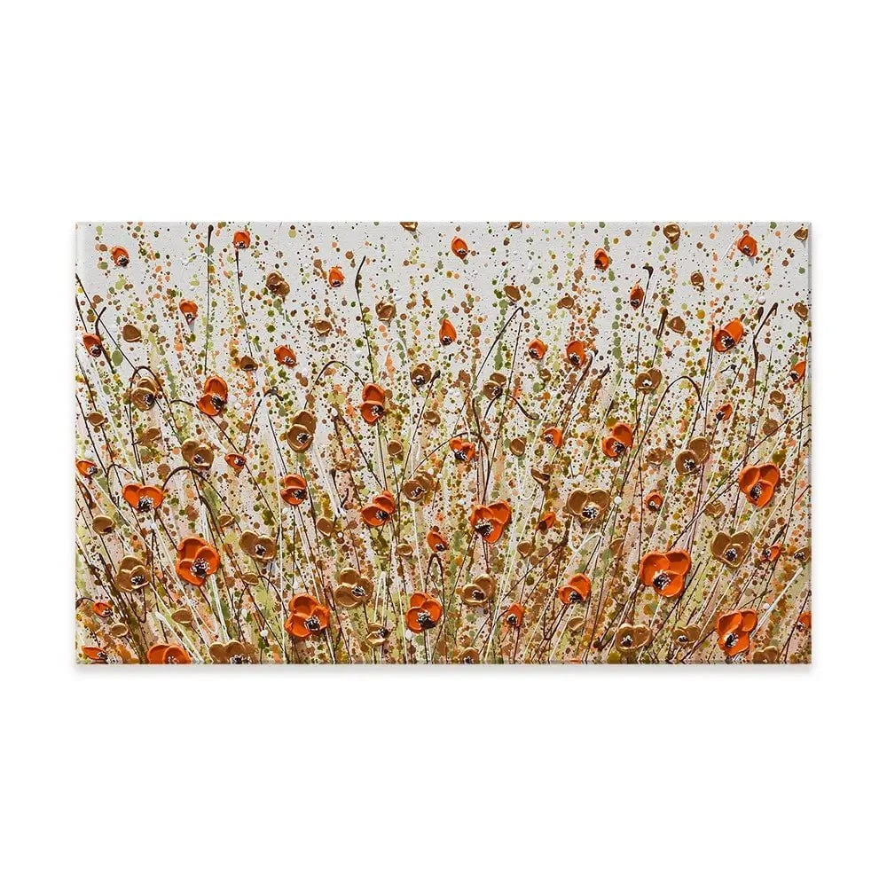 Golden Flowers Canvas Print