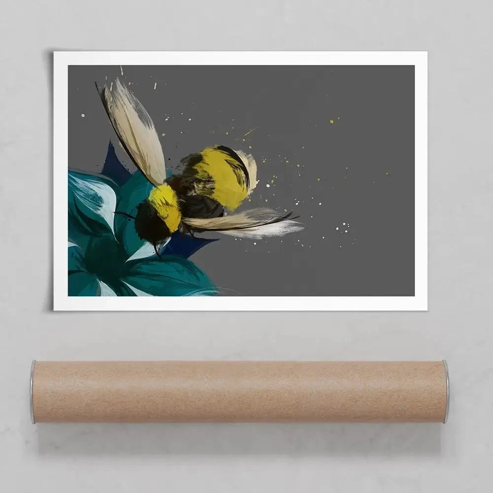 Bee On A Flower Art Print