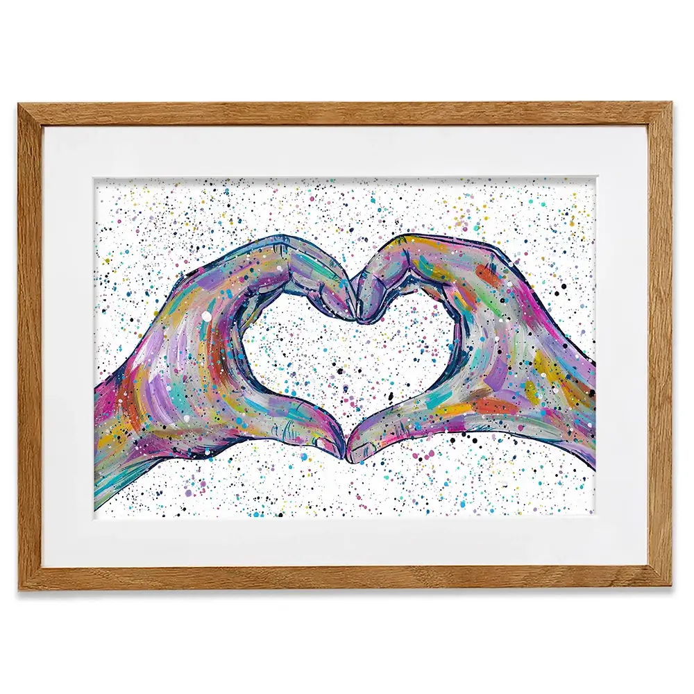 Love Heart Hands Framed Art Print