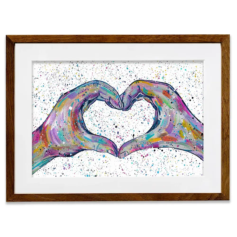 Love Heart Hands Framed Art Print