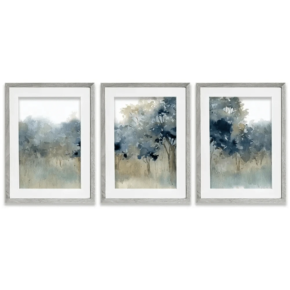 Waters Edge Framed Art Print Trio