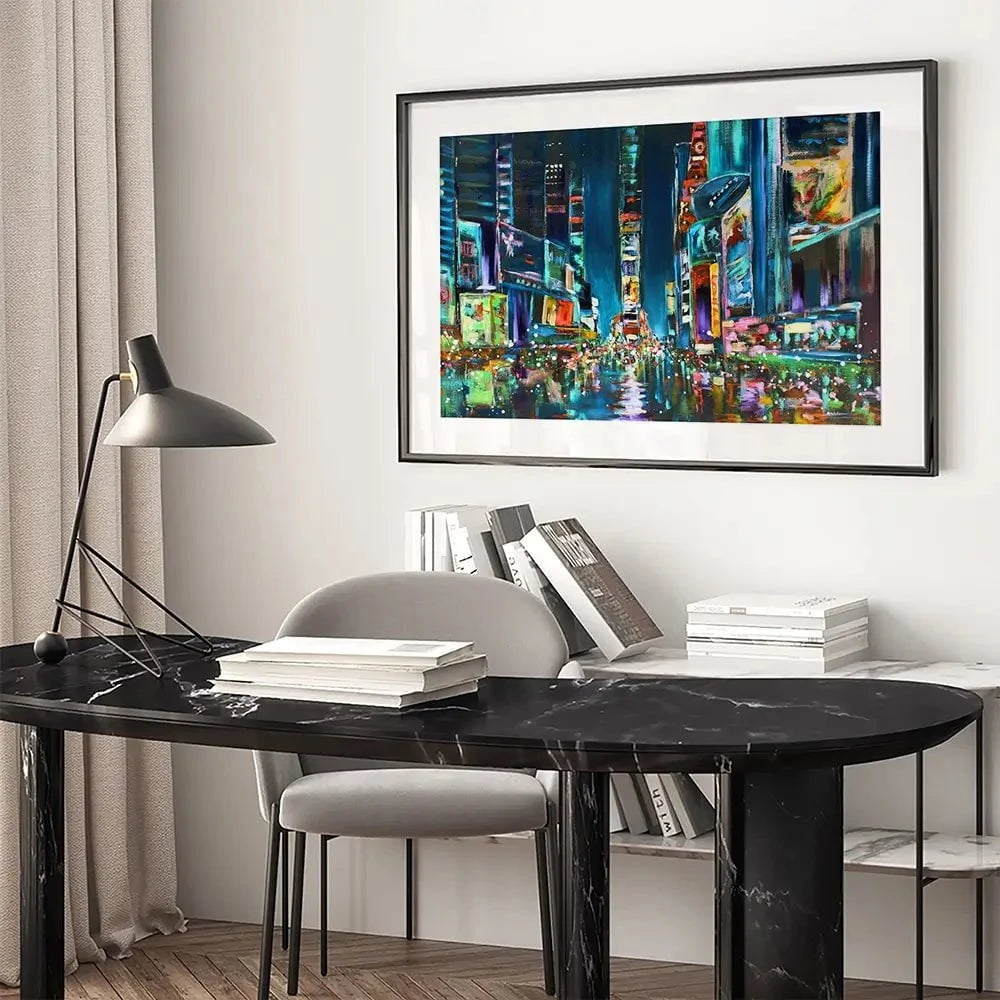 Times Square Delight Framed Art Print