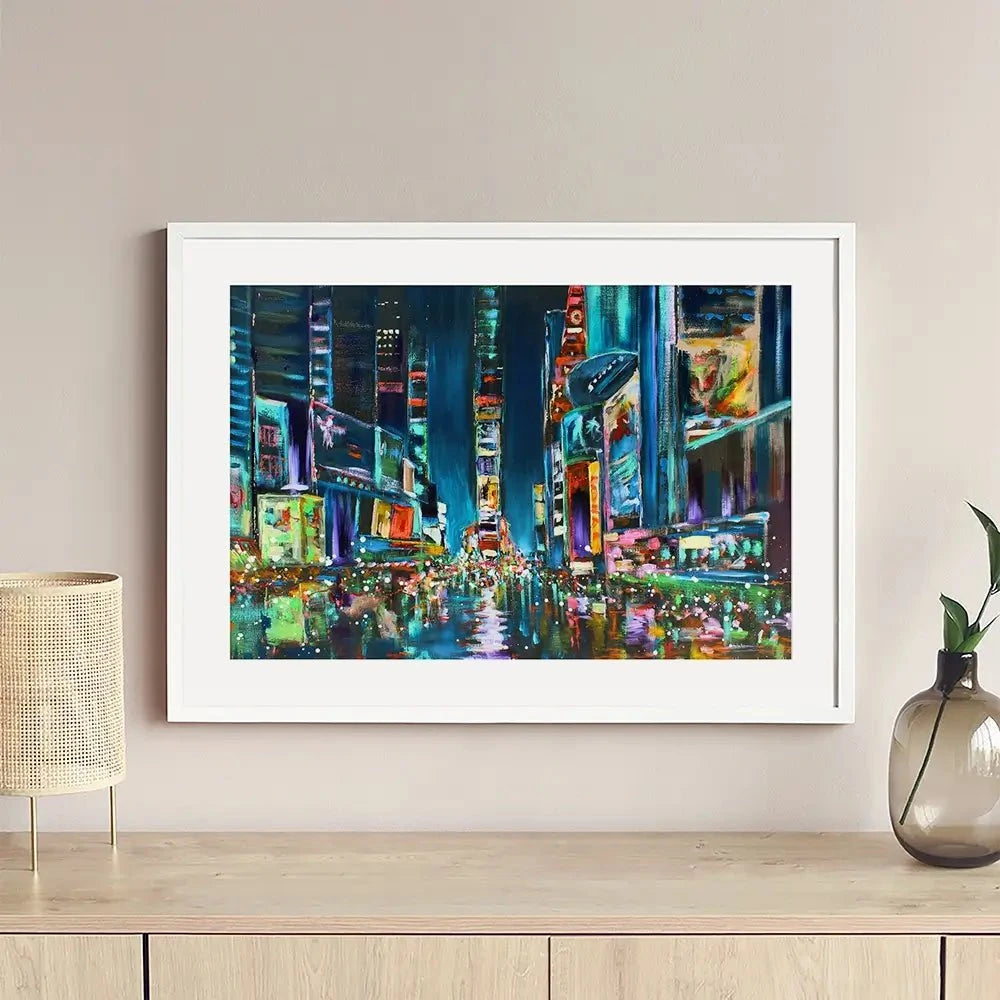 Times Square Delight Framed Art Print
