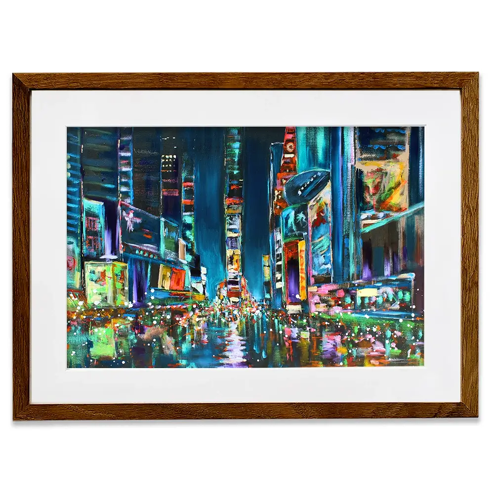 Times Square Delight Framed Art Print