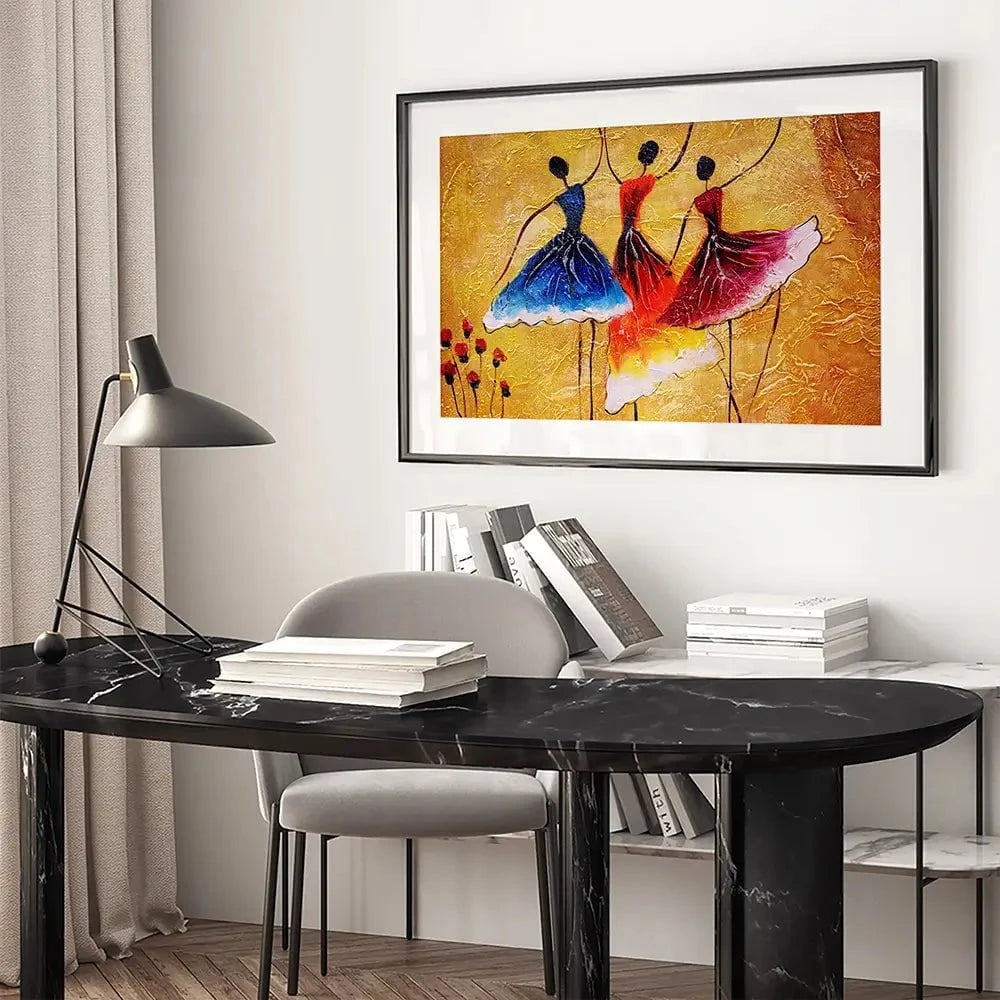 Three Dancing Ladies Framed Art Print