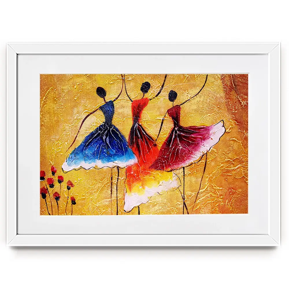 Three Dancing Ladies Framed Art Print