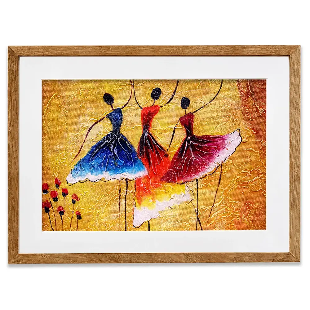 Three Dancing Ladies Framed Art Print