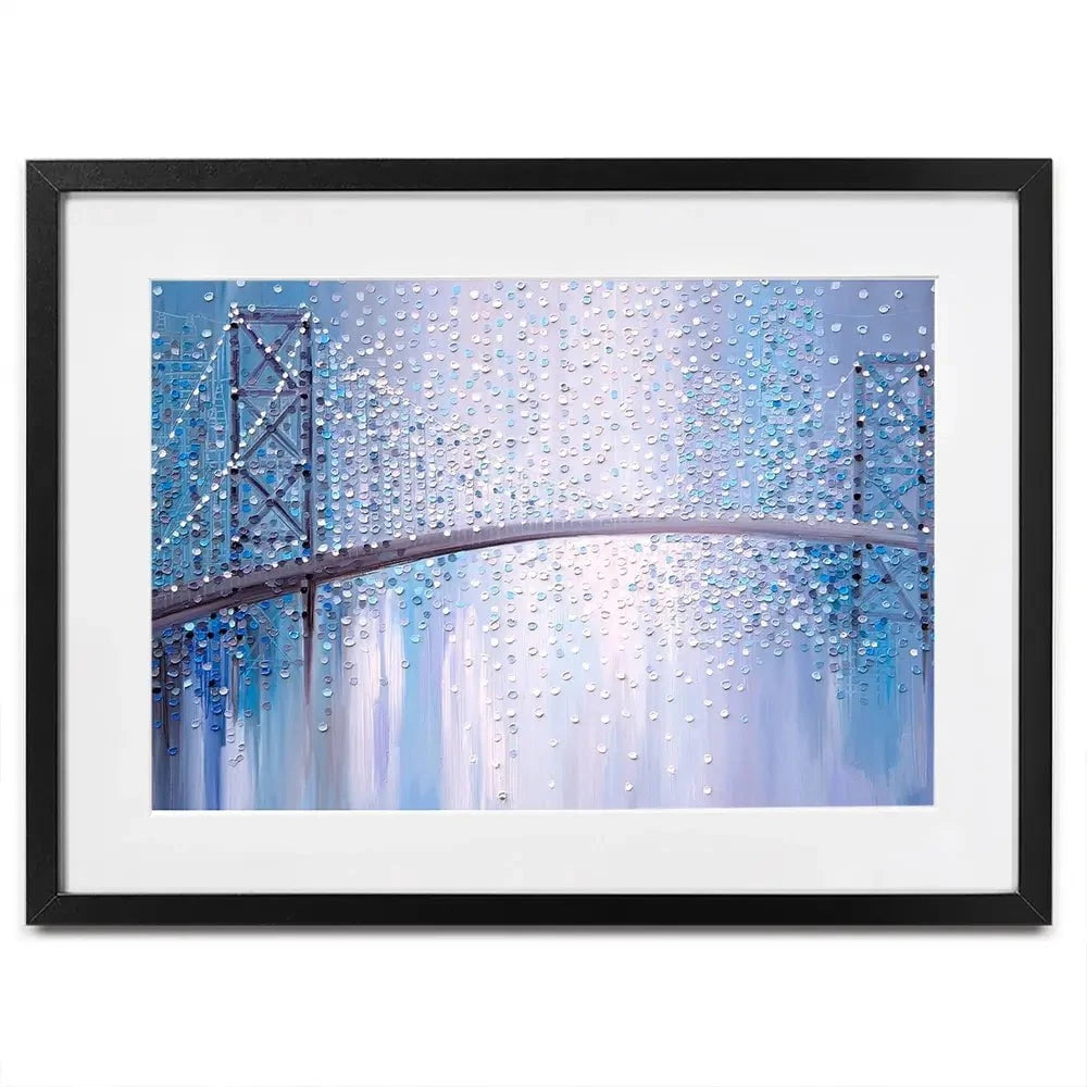 Bridge In The Mist Framed Art Print