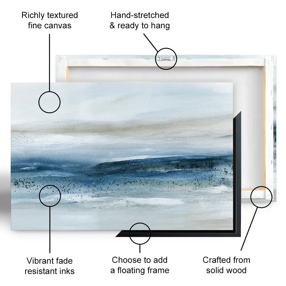 Pebbled Beach Oversized Canvas Print