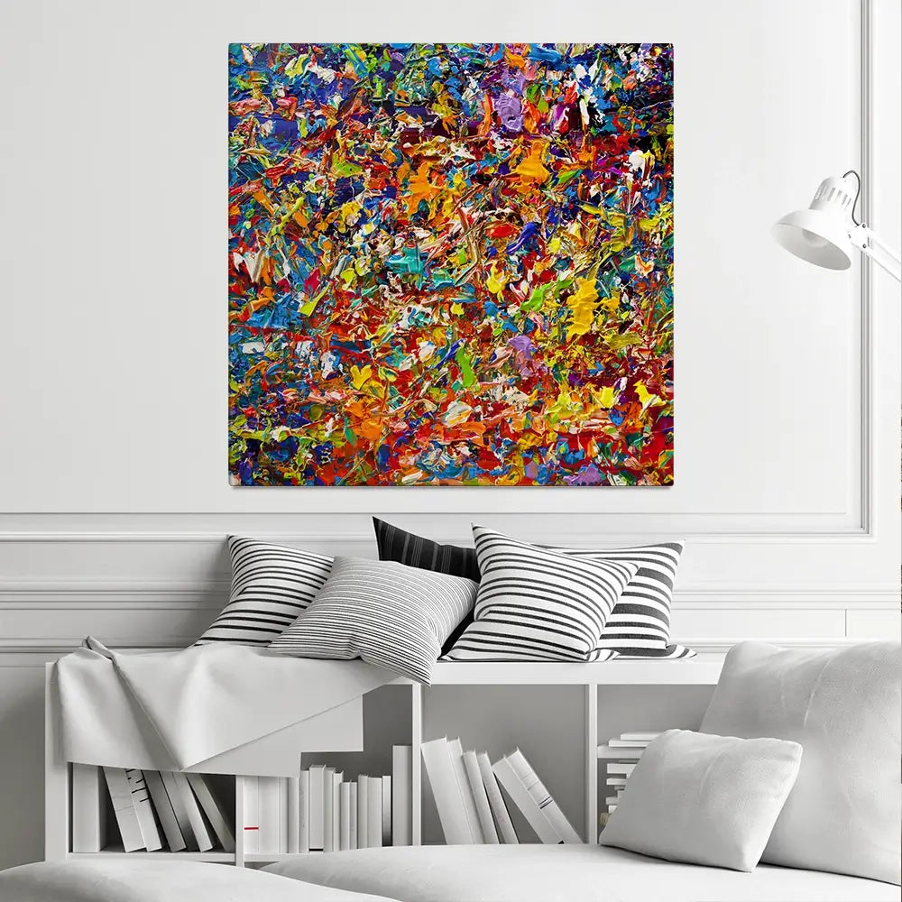 20 Million Things To Do Square Canvas Print 20 Million Things To Do Square Canvas Print wall art product Osnat Tzadok