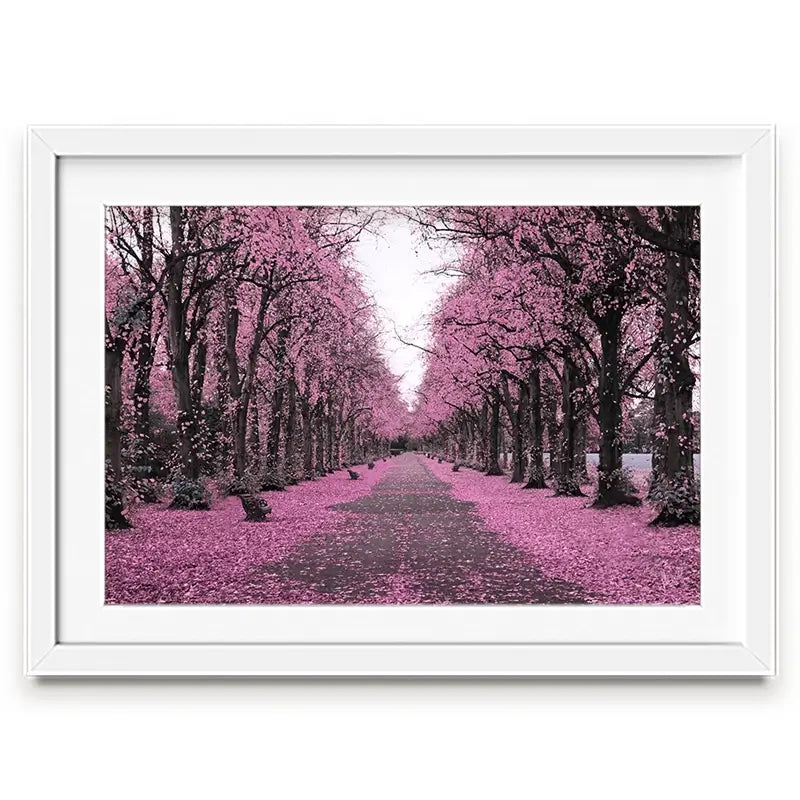 Blossom Path Landscape Framed Art Print