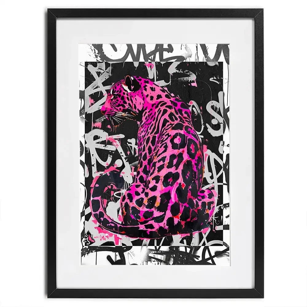 Pink Leopard Framed Art Print