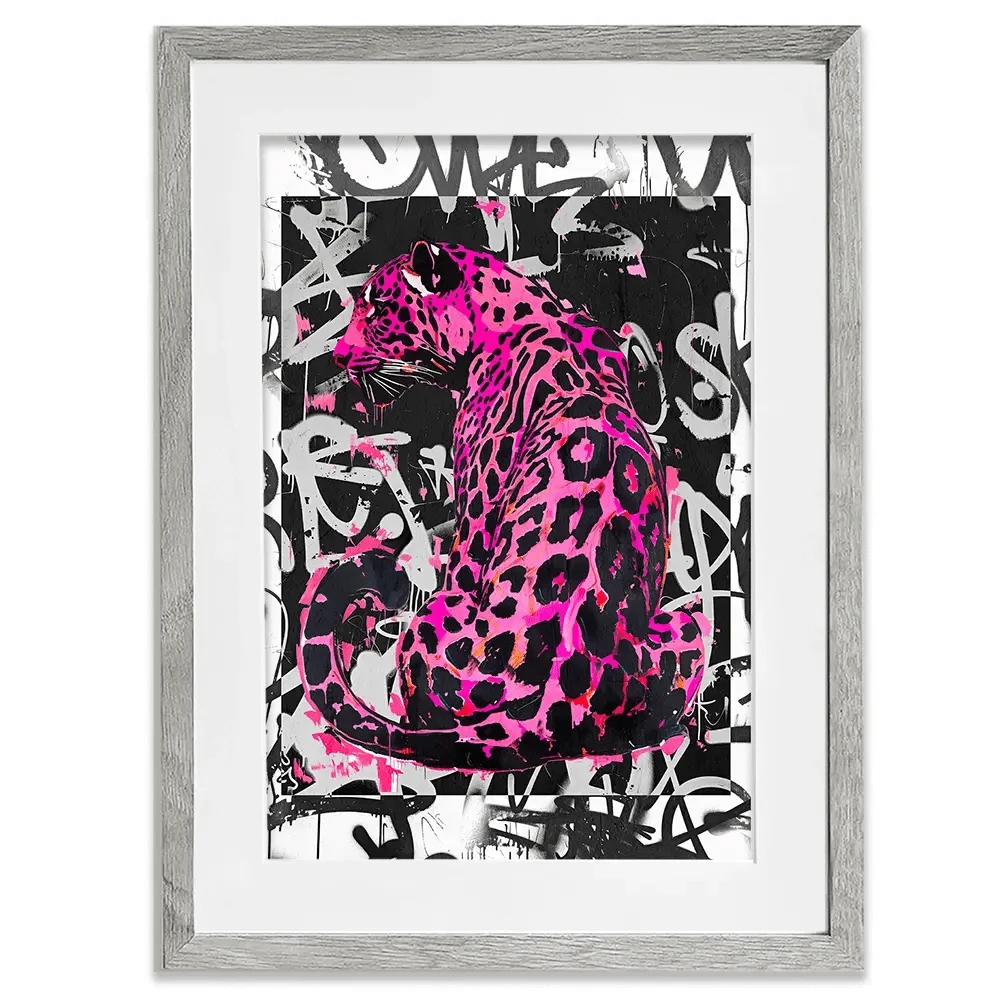 Pink Leopard Framed Art Print