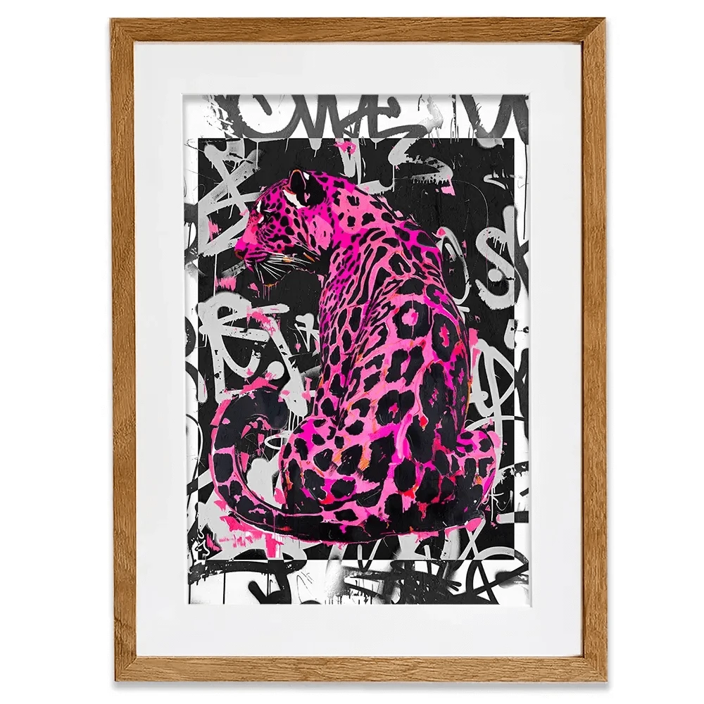 Pink Leopard Framed Art Print