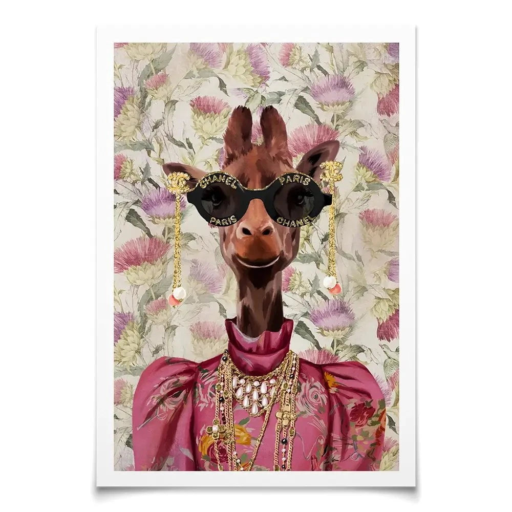 Upmarket Giraffe Art Print