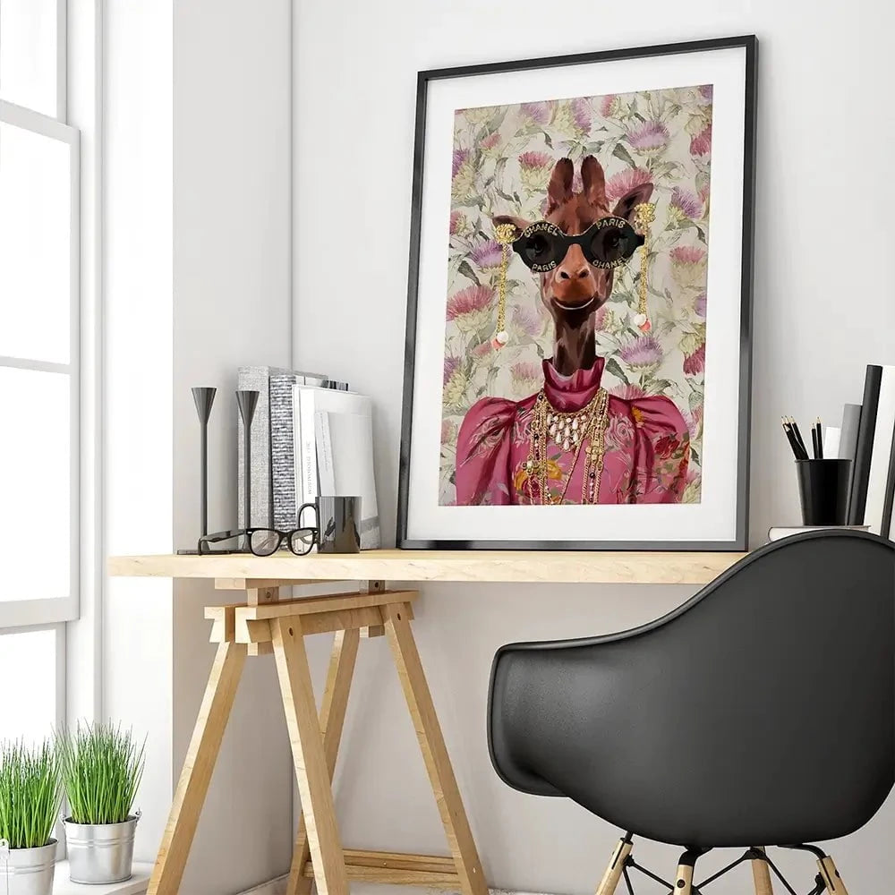 Upmarket Giraffe Framed Art Print